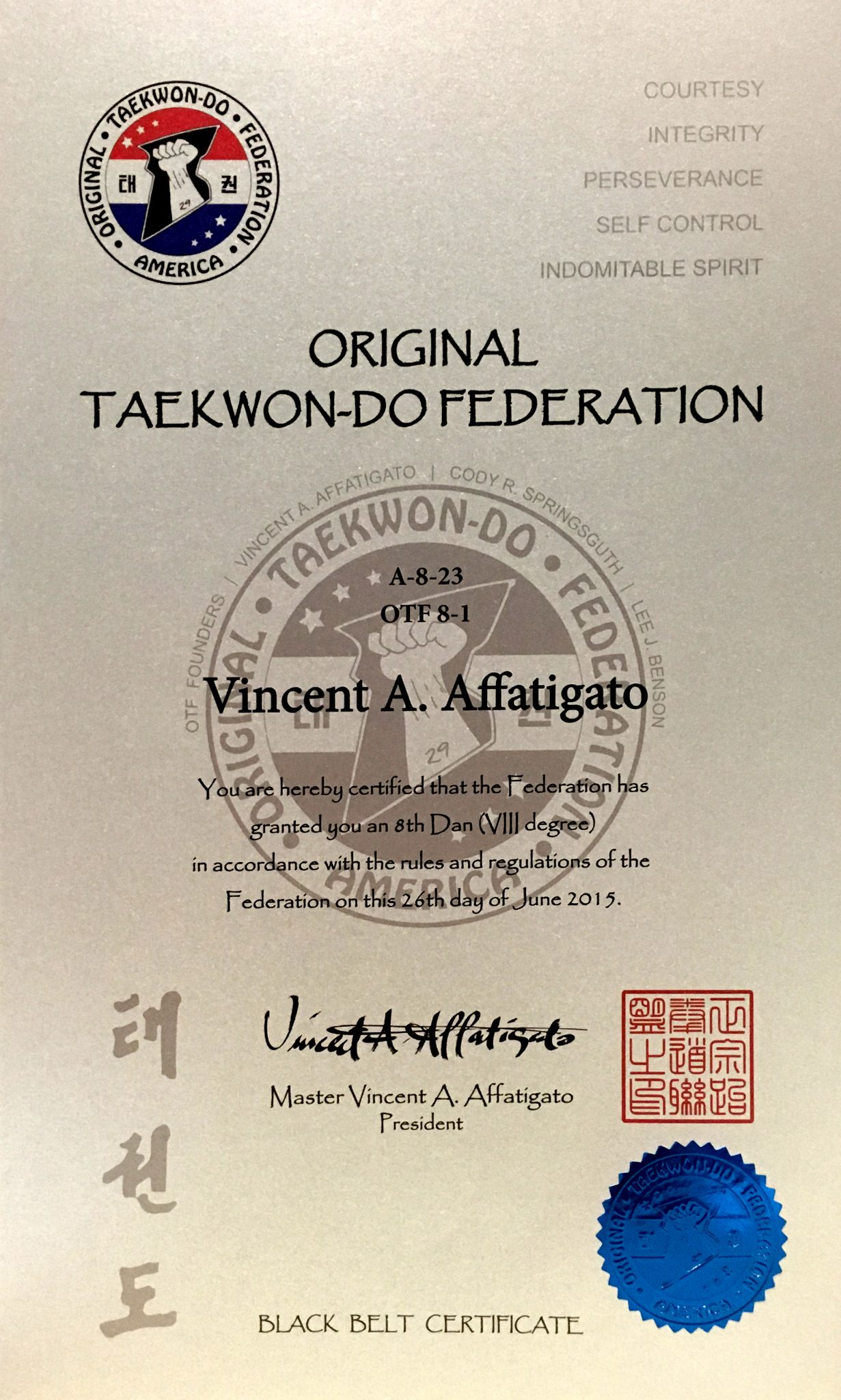 Black Belt Certification – OTFA